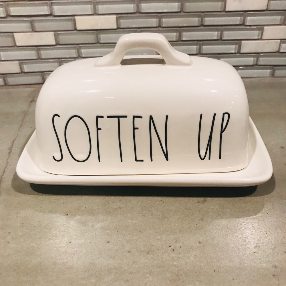 Rae Dunn “SOFTEN UP” Butter Dish
